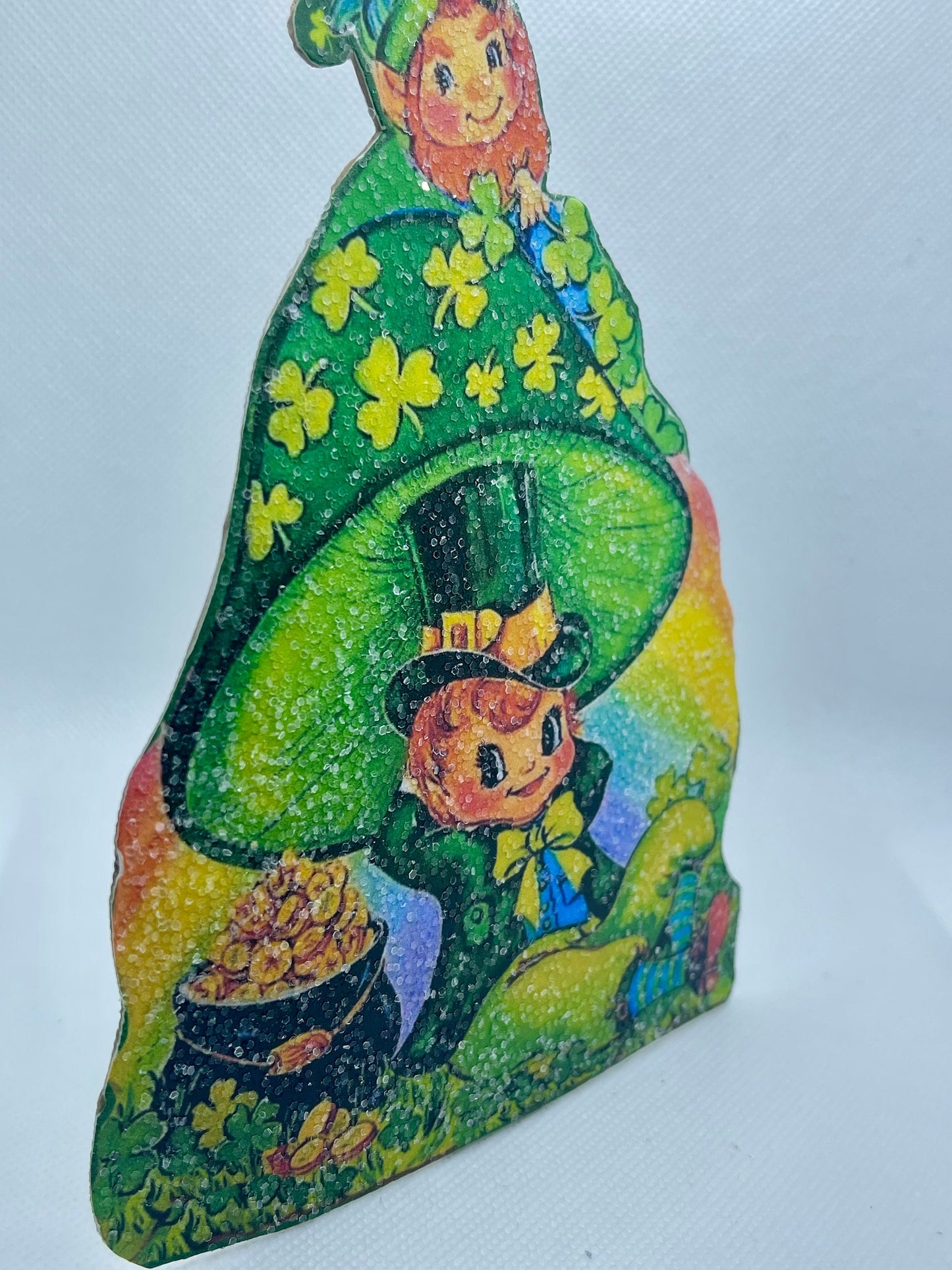 St. Patricks Day Decoration, Leprechaun Dummy Board Standee Shelf Decor