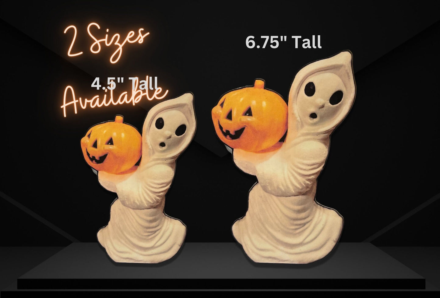 Halloween Ghost & Pumpkin Dummy Board Set – Vintage Style
