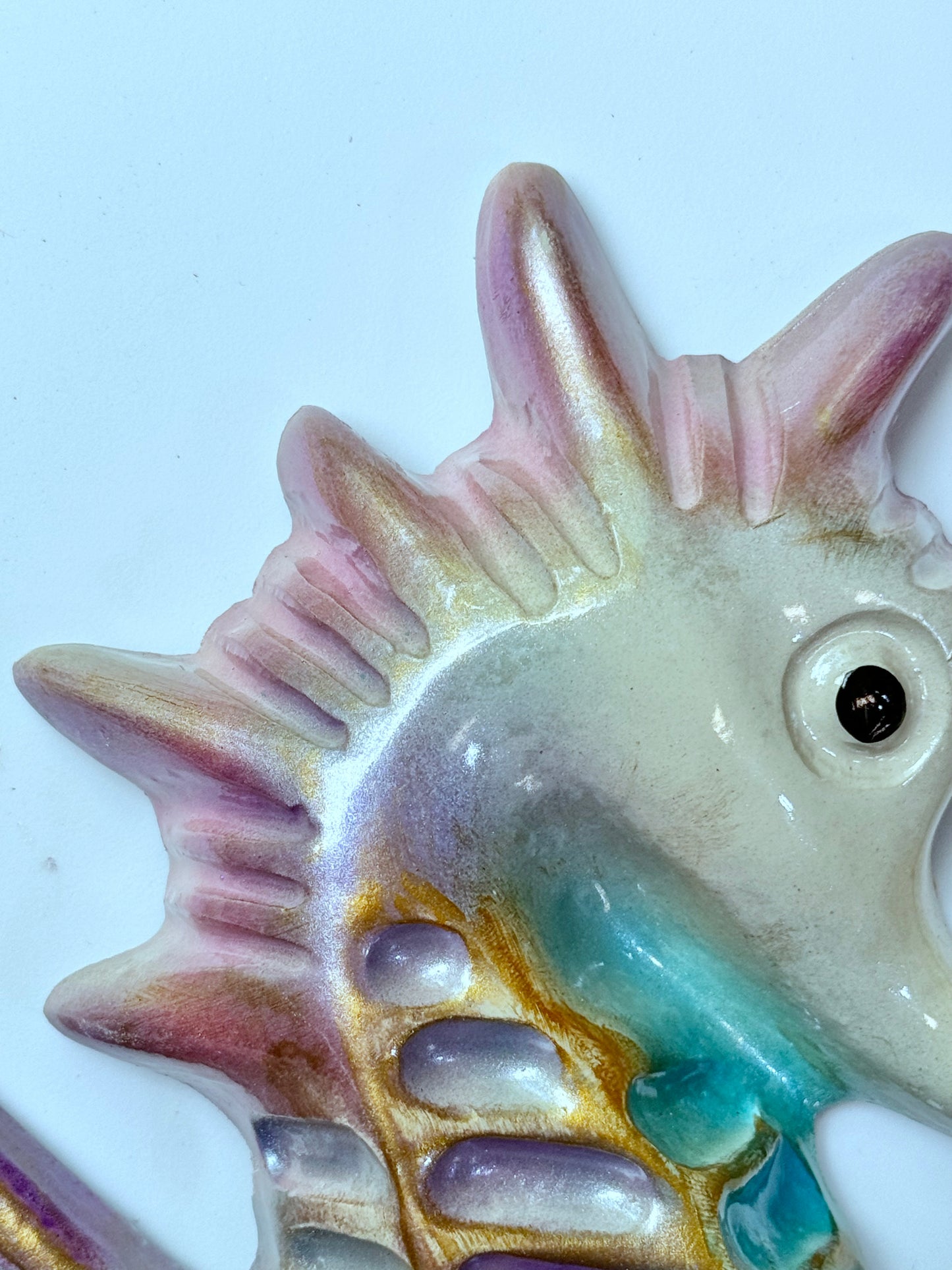 Large Pair of Mid-Century Style Chalkware Seahorses, Great Vintage Look!
