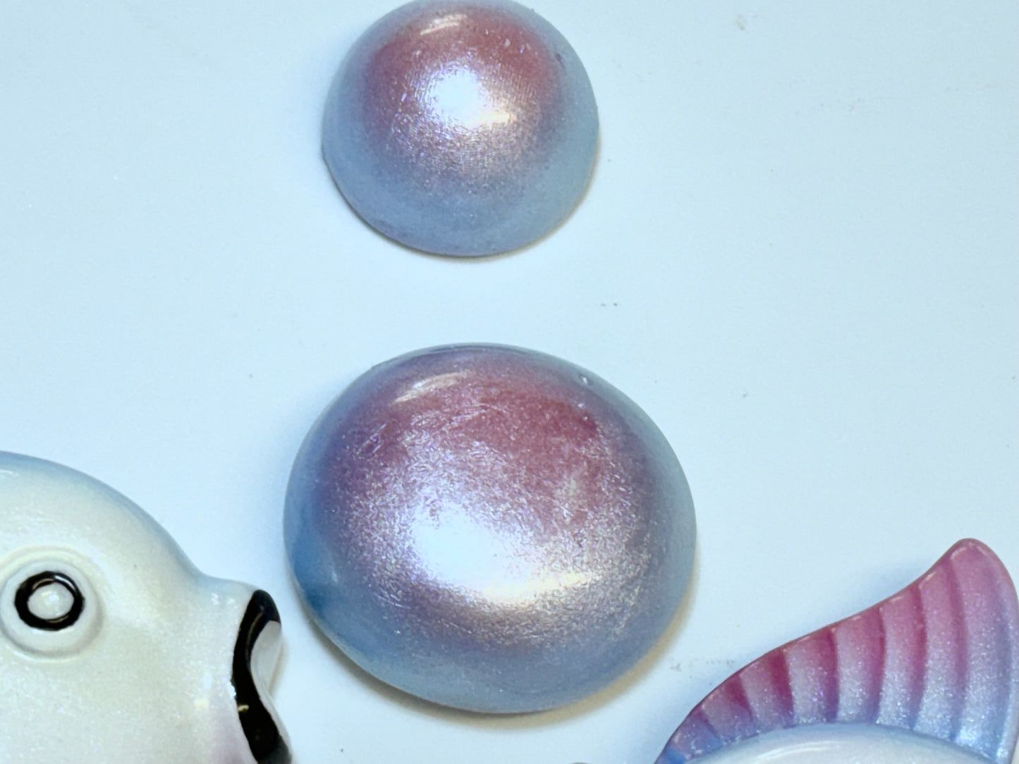 Pink & Purple Vintage Style Chalkware Goldfish/ Koi Wall Plaque set w/ Bubbles, Kitschy Mid Century Look, Goldfish KOI (Copy)