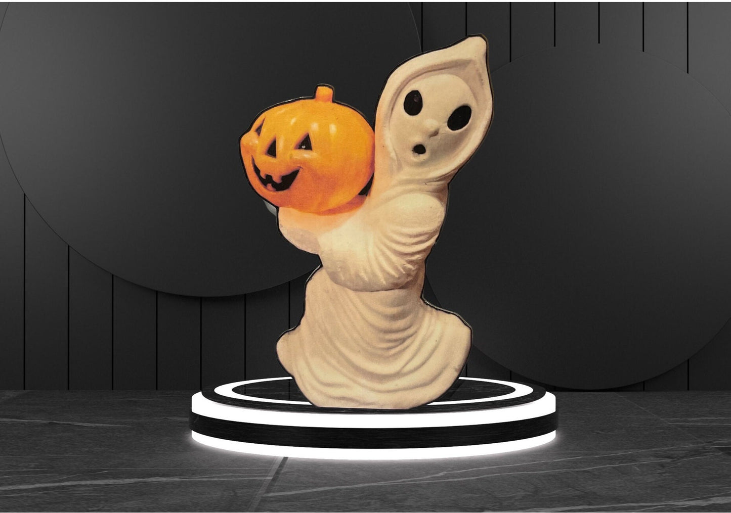 Halloween Ghost & Pumpkin Dummy Board Set – Vintage Style
