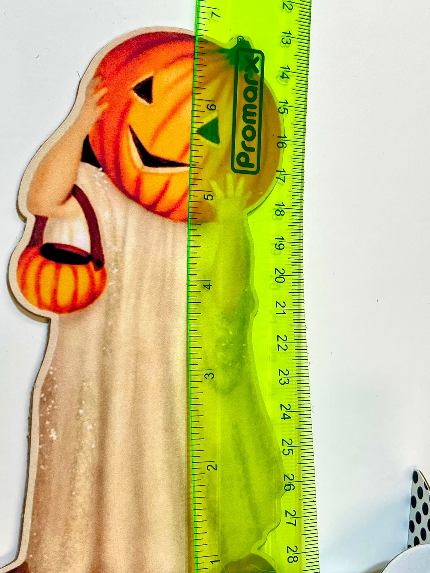 Antique Halloween Decor Pumpkin Head Dummy Board Standee