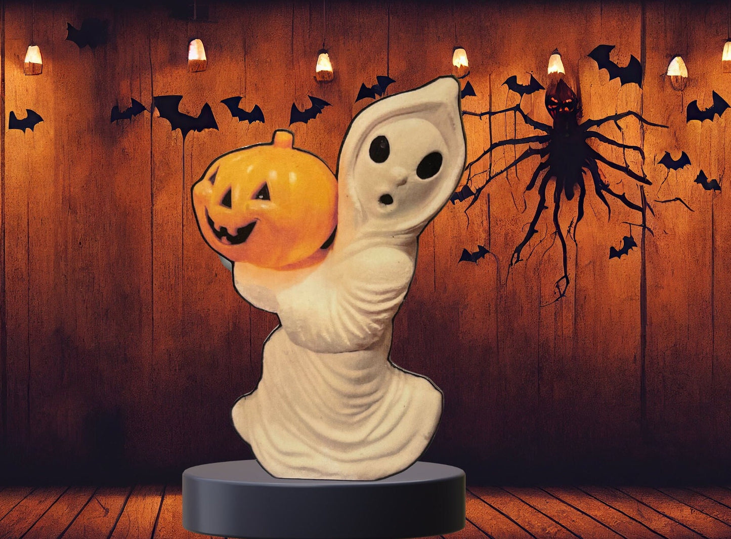 Halloween Ghost & Pumpkin Dummy Board Set – Vintage Style