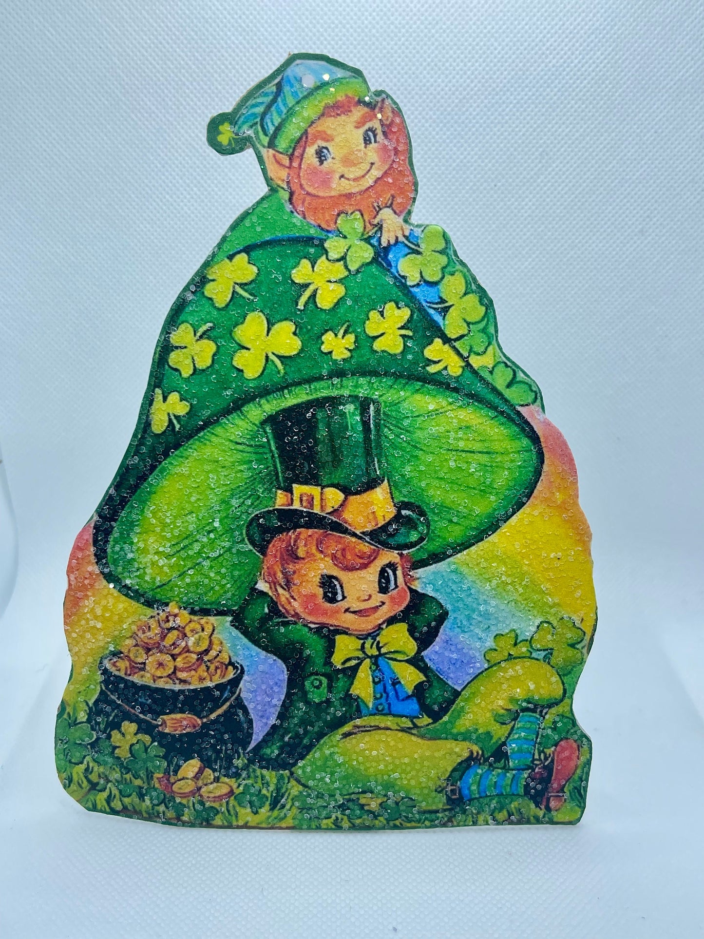 St. Patricks Day Decoration, Leprechaun Dummy Board Standee Shelf Decor